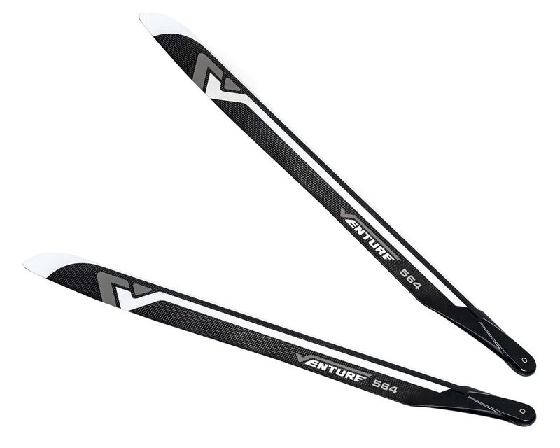Venture Blades 564mm Premium Carbon Fiber Main Blades (Silver)