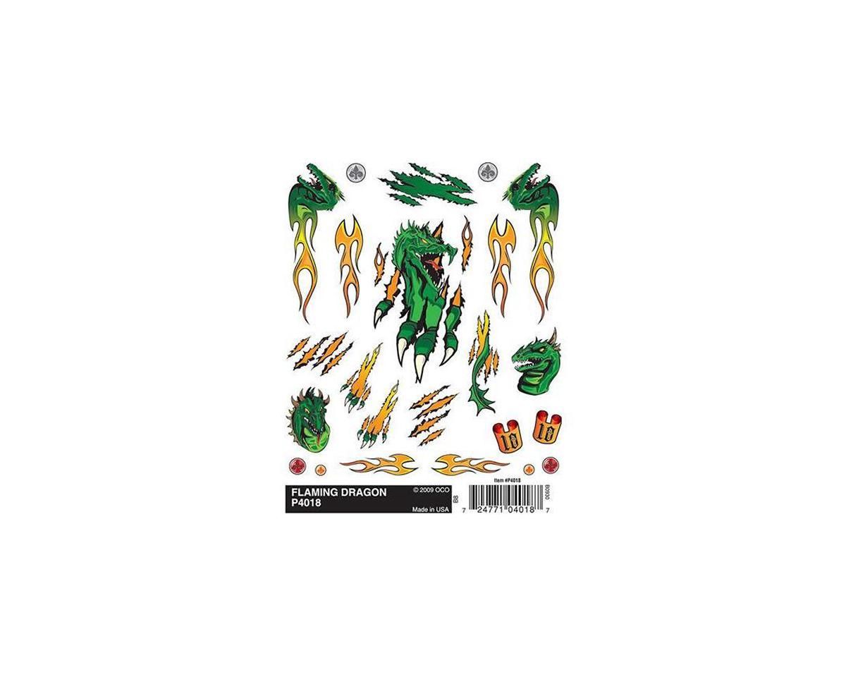 PineCar Dry Transfer Decals, Flaming Dragon
