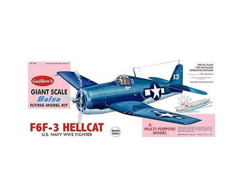 Guillows Grumman F6F-3 Hellcat Kit, 32.5&quot;