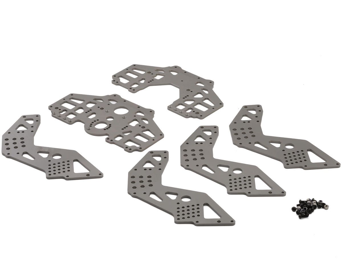Treal Hobby Losi LMT Monster Truck Titanium Chassis Plates (Grey)