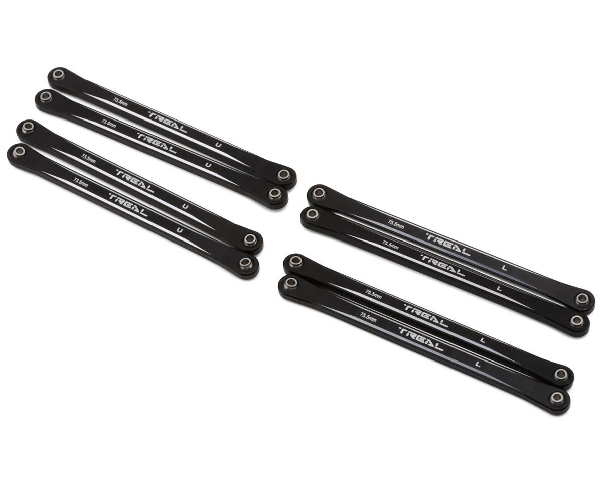 Treal Hobby Losi Mini LMT Extended CNC-Aluminum Suspension Links Set (Black)