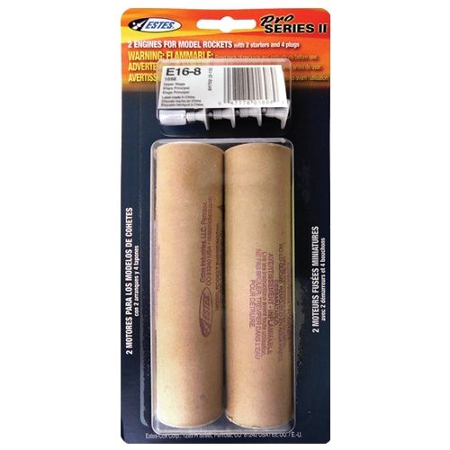Estes E16-8 29mm Model Rocket Engines (2pk)