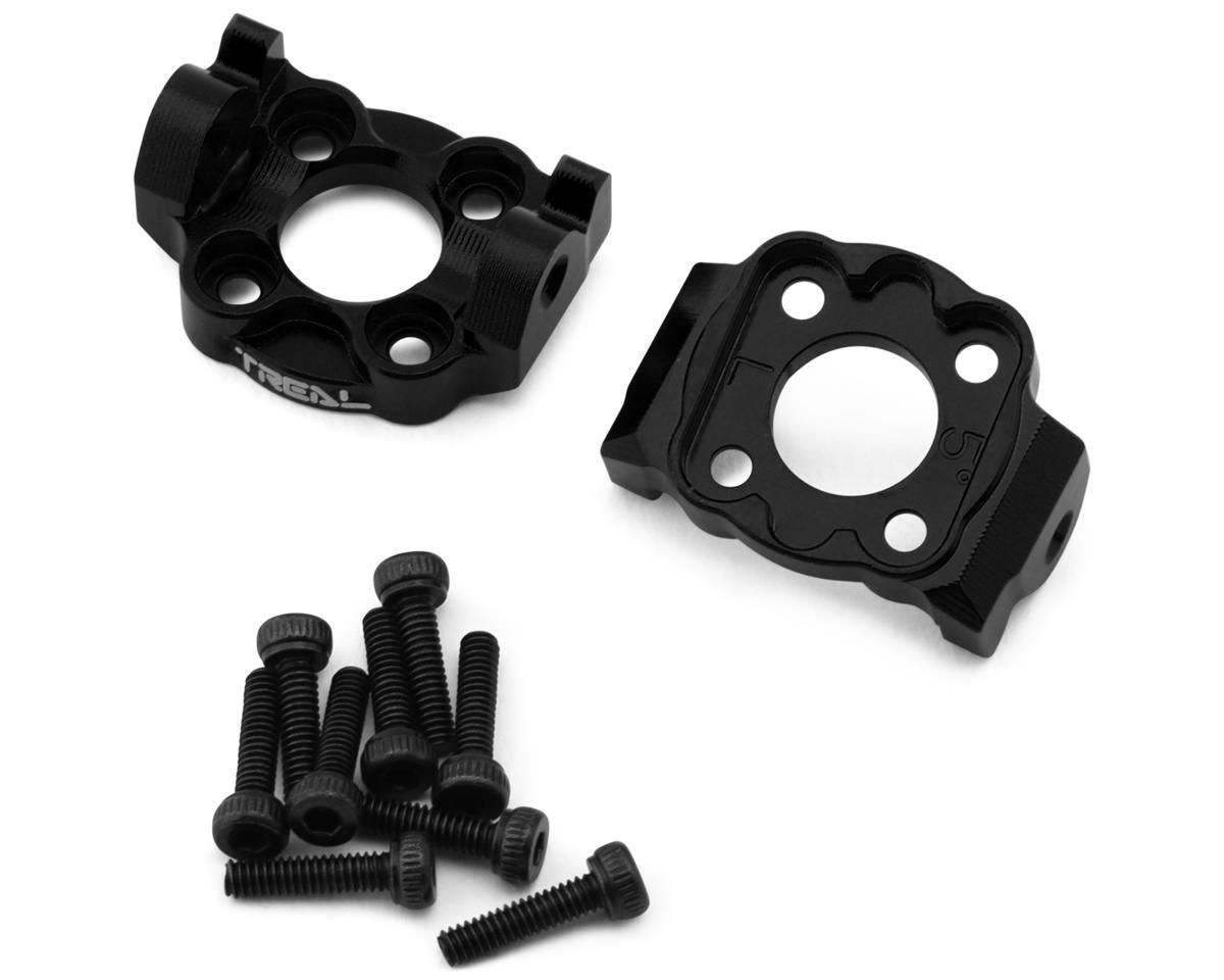 Treal Hobby Losi® Mini LMT Aluminum Front C-Hub Spindle Carriers (Black) (2)