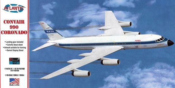 Atlantis Models 1/135 Convair 990 Jet Airliner Plastic Model Kit