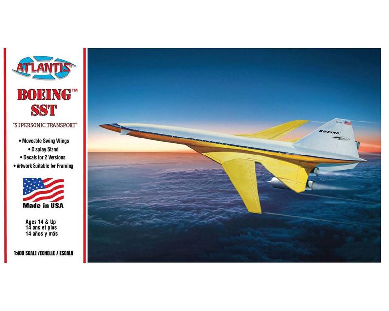 Atlantis Models Atlantis Toy and Hobby Inc. Boeing™ SST Supersonic Transport 1/400 Plastic Model