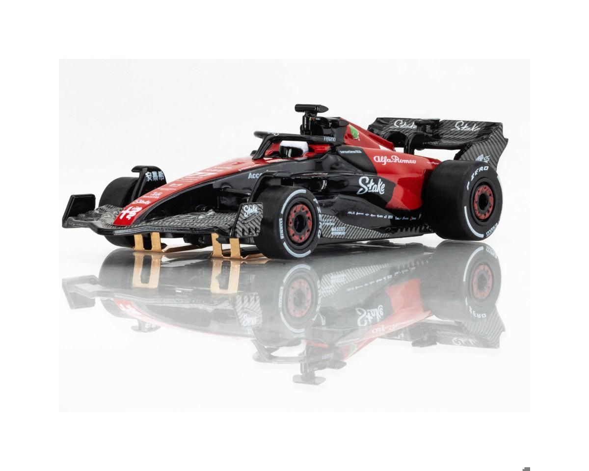 AFX Alfa Romeo 2023 F1 FY-77 HO Scale Slot Car (Black/Red) (LWB) (Mega G+)