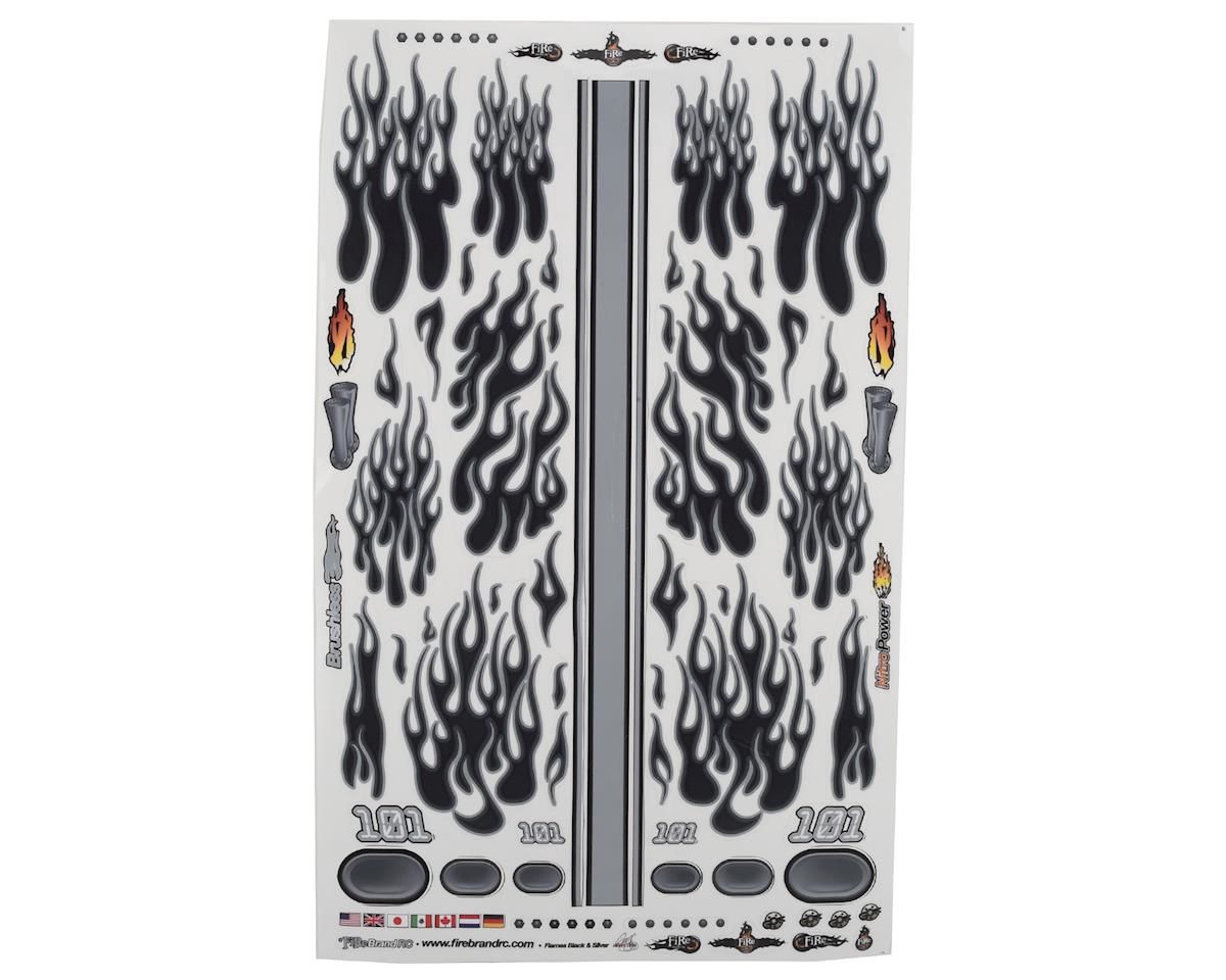 Firebrand RC Flames Galaxy Black Decal Sheet (Black) (8.5x14")