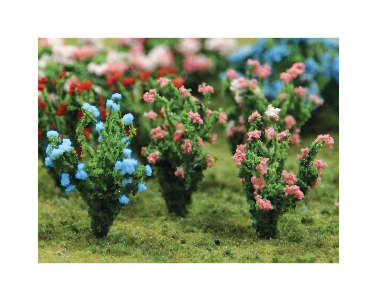Bachmann HO Flowering Bushes Pink &amp; Blue - 1" Tall