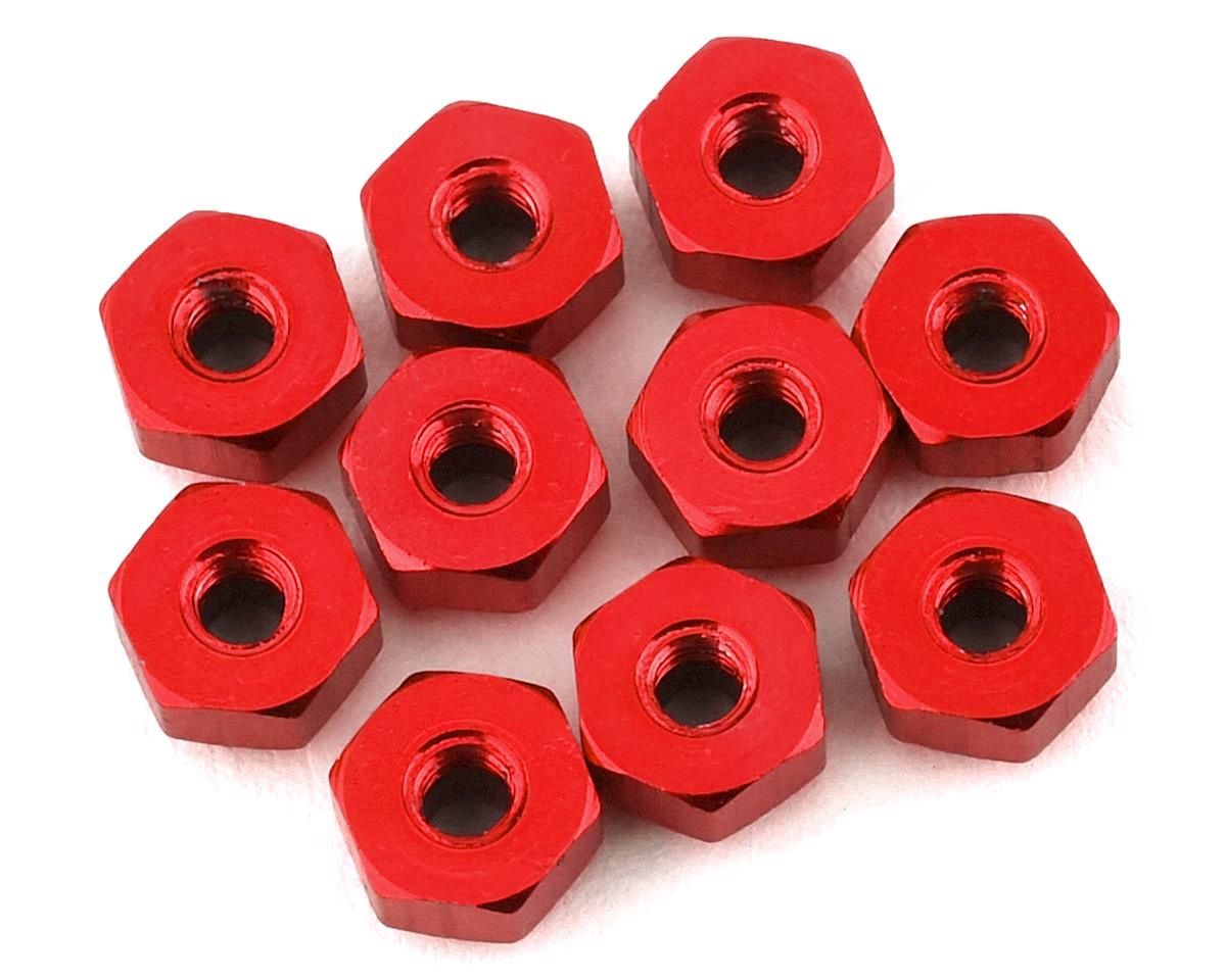 175RC 4.5mm Mini-T 2.0 Aluminum Nut Kit (Red) (10)