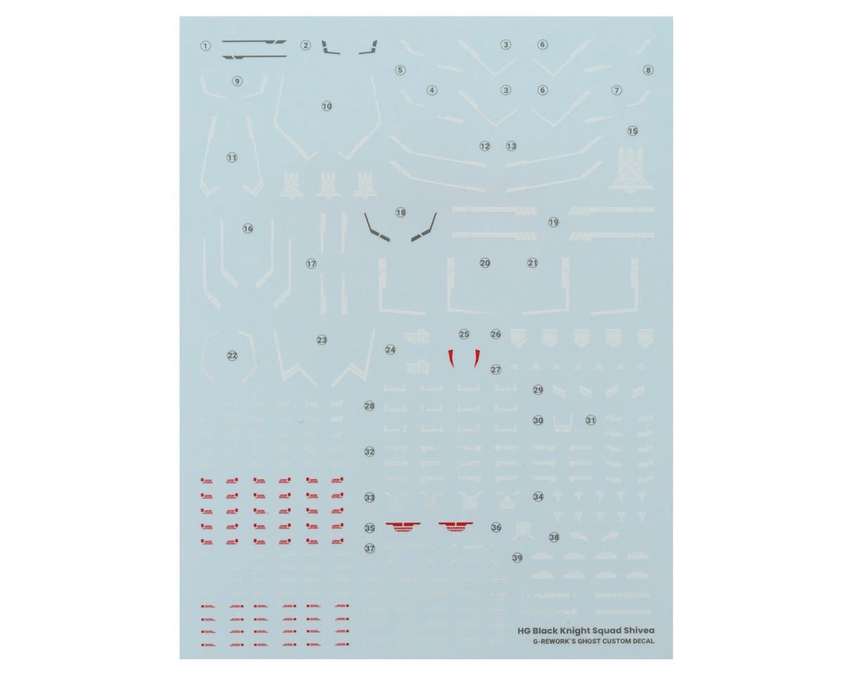 G-Rework Black Knight Squad Shi-ve.A Gundam Waterslide Decal Sheet