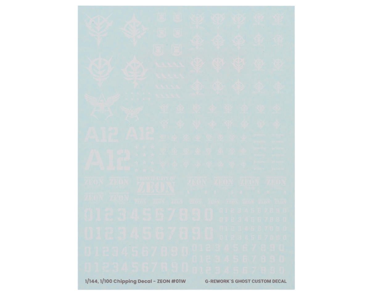 G-REWORK Chipping Decal Sheet Zeon #01 (White)