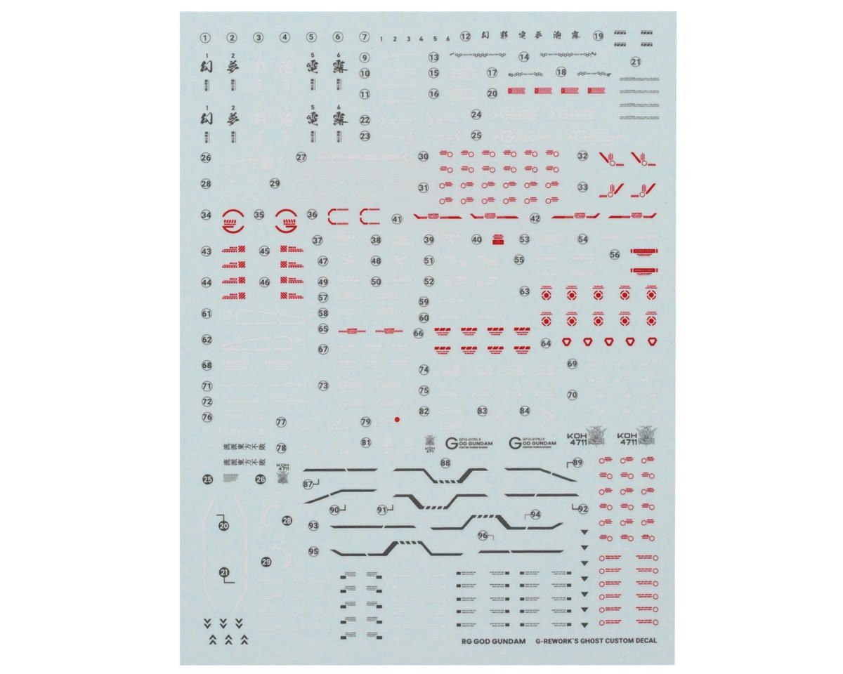 G-REWORK RG GH3-017NJII God Gundam Decal Sheet