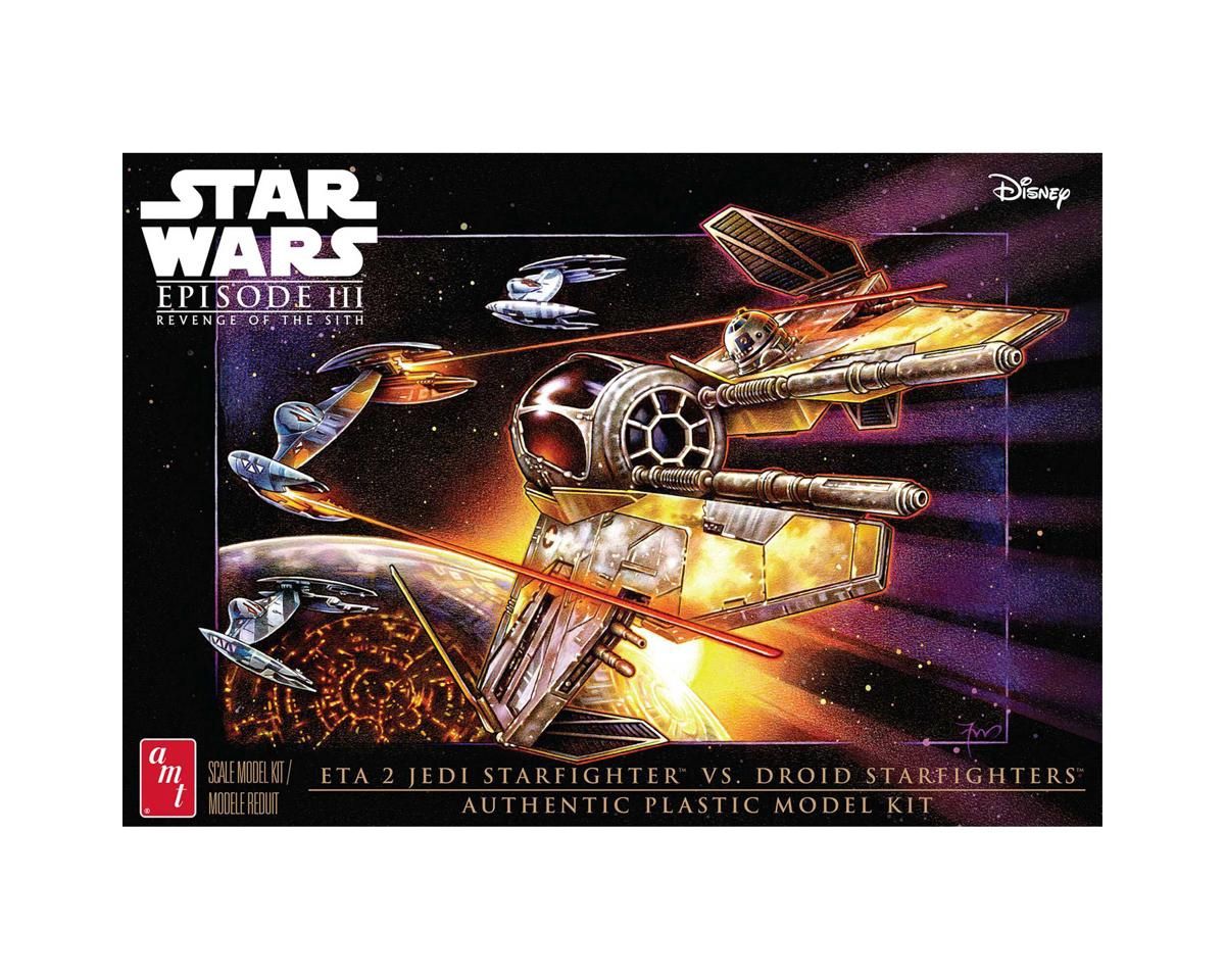 AMT 1:48 Star Wars: Revenge Of The Sith Jedi Starfighter vs Droid Fighters