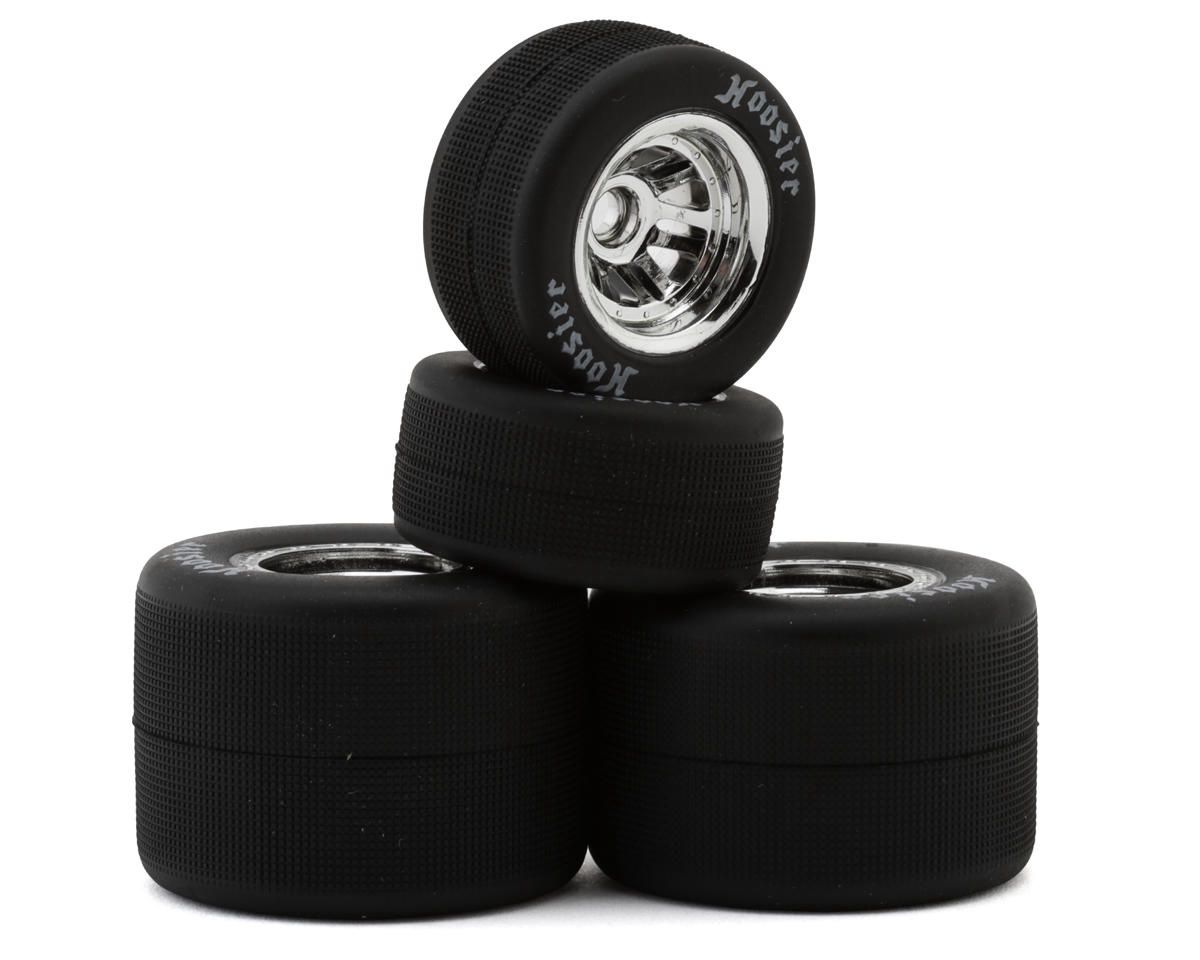 1RC Racing 1/18 Asphalt Sprint Car Tires (Chrome) (4) (Front &amp; Rear) (Standard)