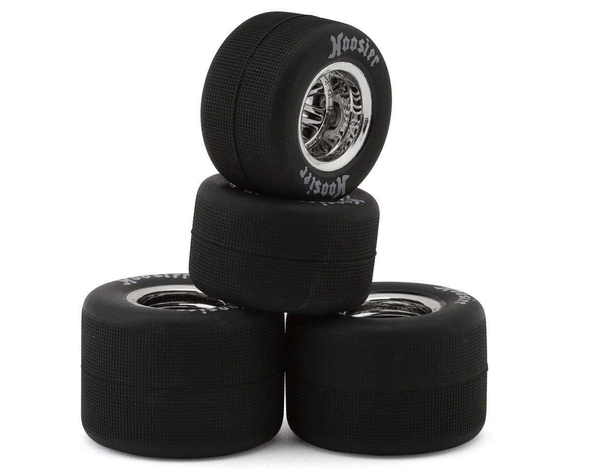 1RC Racing Pre-Mounted 1/18 Super Modified Hoosier Tires (Chrome) (4) (F/R) 1RC5566