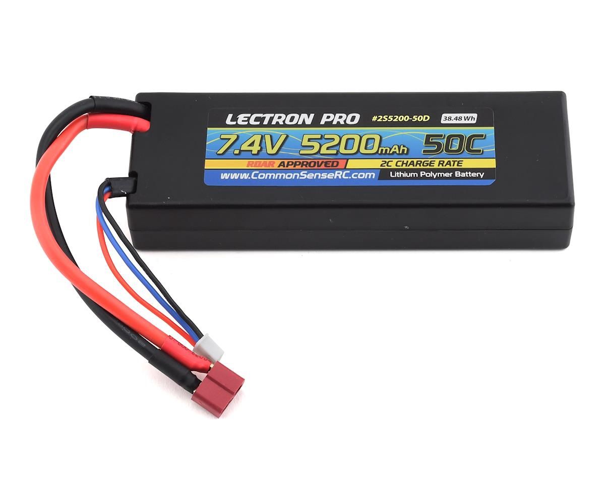 Common Sense RC Lectron Pro 2S 50C LiPo Battery w/T-Style (7.4V/5200mAh)
