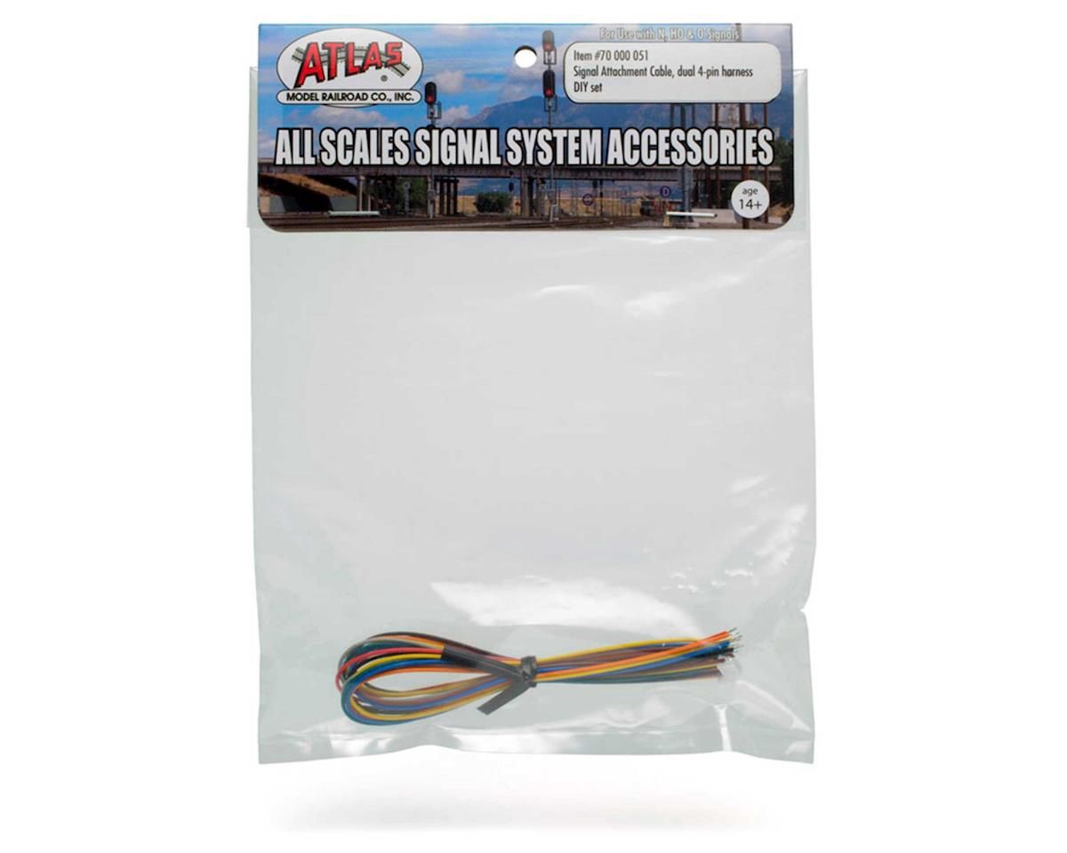 Atlas Railroad Signal Attachement Cable Dual 4-Pin Harness DIY