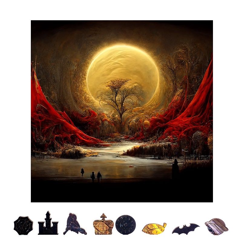 ZenChalet Puzzles Golden Kingdom Wooden Puzzle, 500 Pcs
