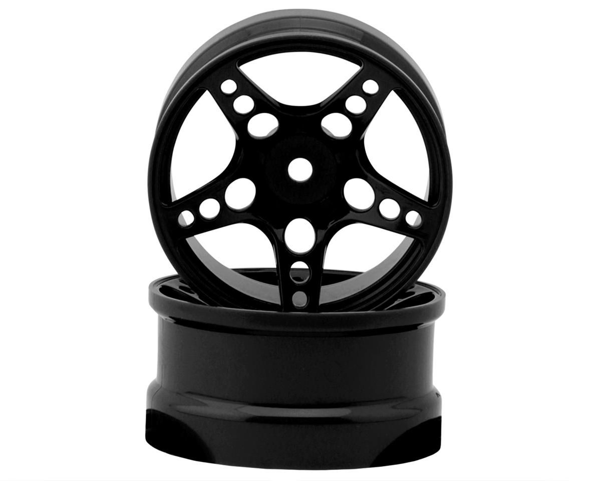 24K RC Technology 1/10 R-Fighter Drift Wheels (Black) (2) (8mm Offset)