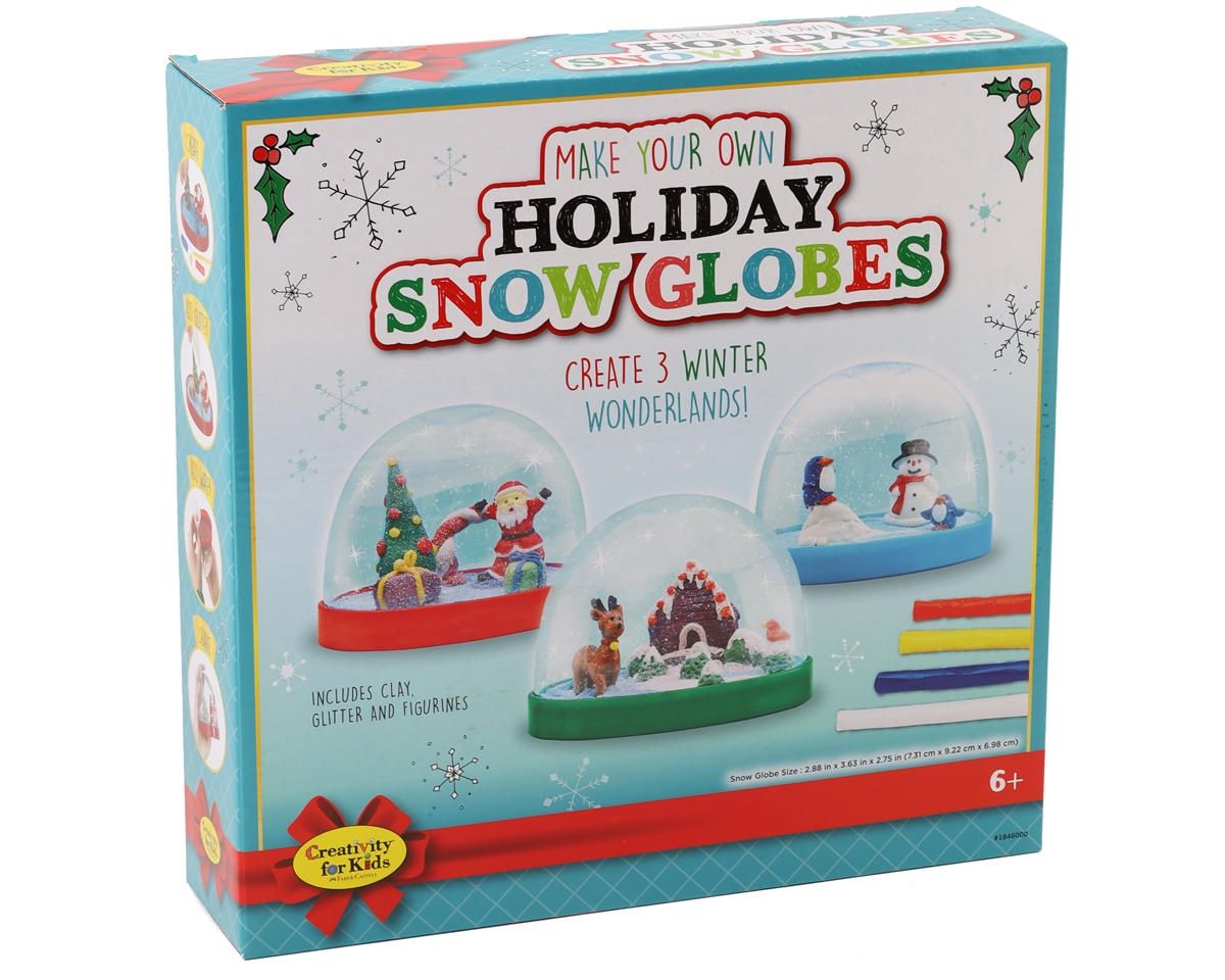 Creativity For Kids Make Your Own Holiday Snow Globes Kit