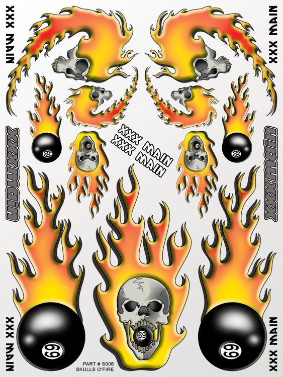 Skulls O&#39;Fire Sticker Sheet