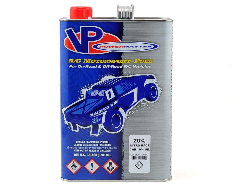 PowerMaster Nitro Race 20% Car Fuel (9% Castor/Synthetic Blend) (One Gallon)