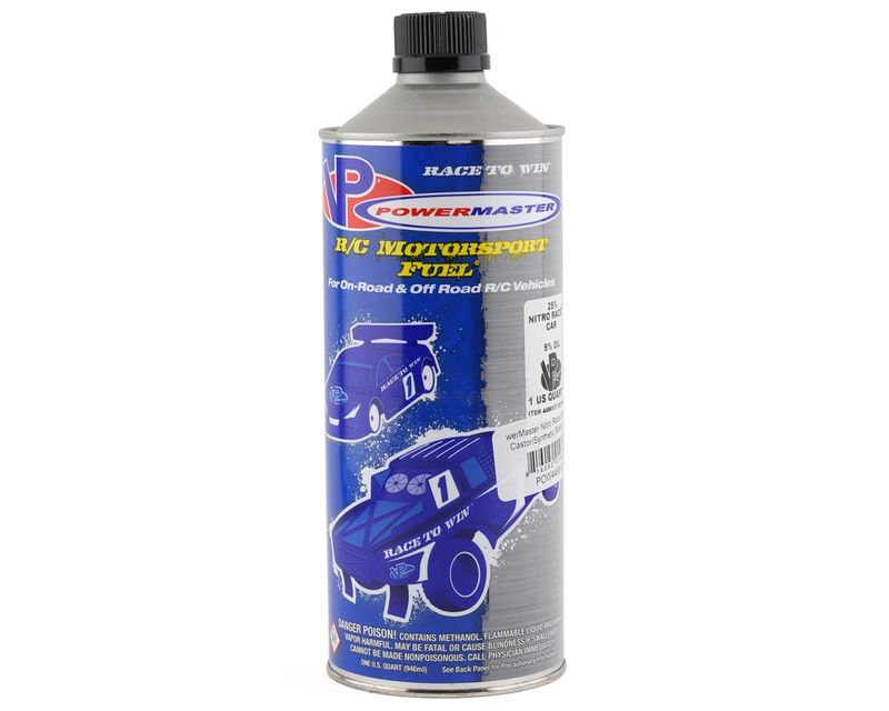 PowerMaster Nitro Race 25% Car Fuel (9% Castor/Synthetic Blend) (One Quart)