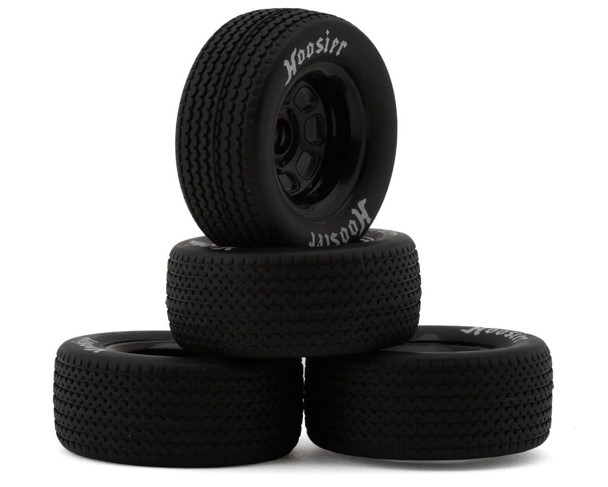 1RC Racing Pre-Mounted 1/18 Modified Hoosier Tires (Black) (4) (F/R) (Soft)