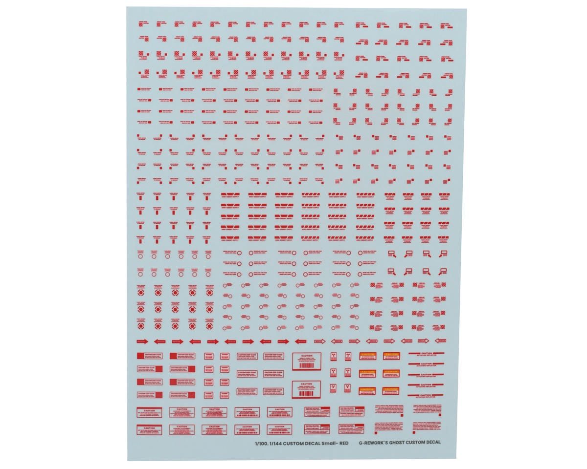 G-Rework Caution #02 Gundam Waterslide Decal Sheet (Red)