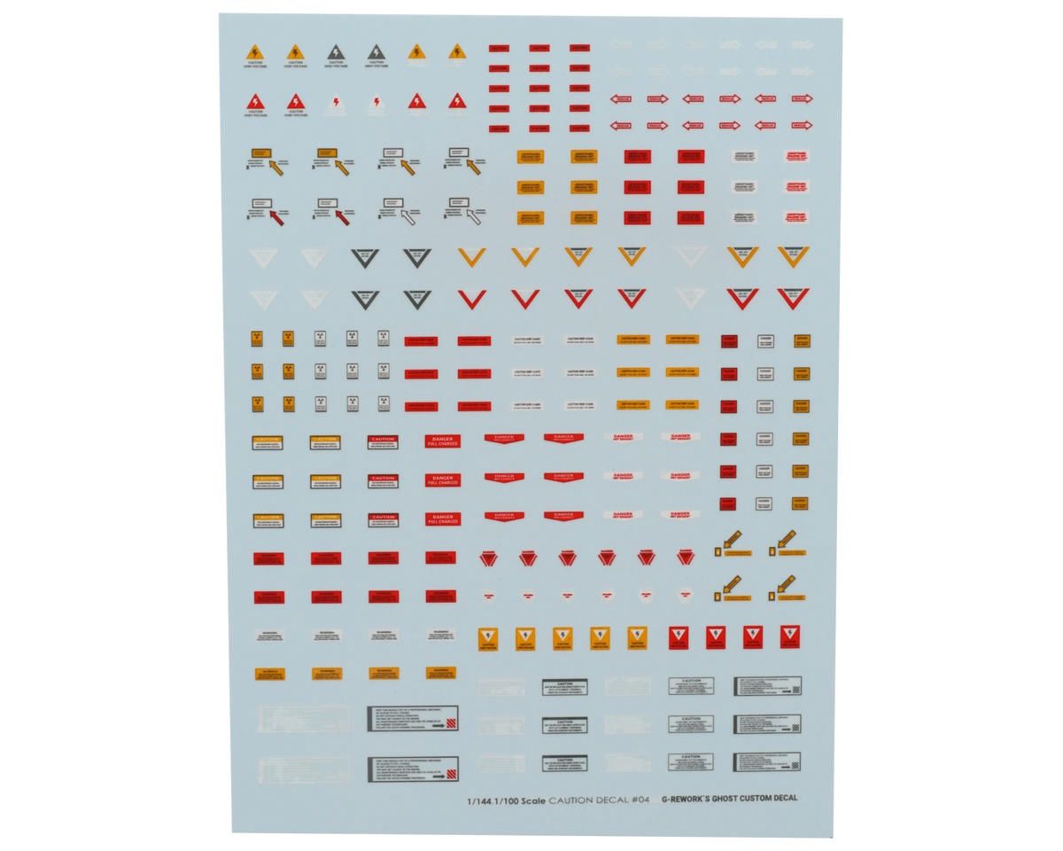 G-Rework Caution #04 Gundam Waterslide Decal Sheet