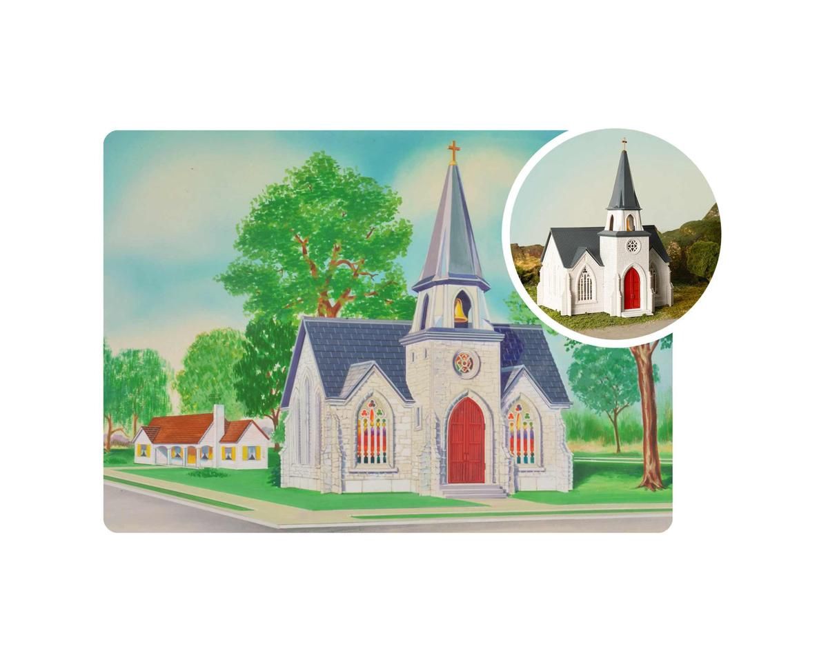 Bachmann HO Plasticville USA 75TH Anniversary Cathedral