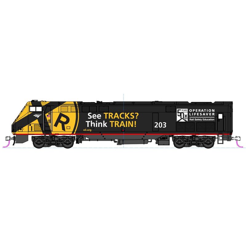 Kato HO P42 Amtrak Operation Lifesaver #203