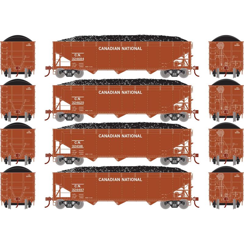 HO 40&#39; Offset Coal Hopper w/Load, CN #1(4)