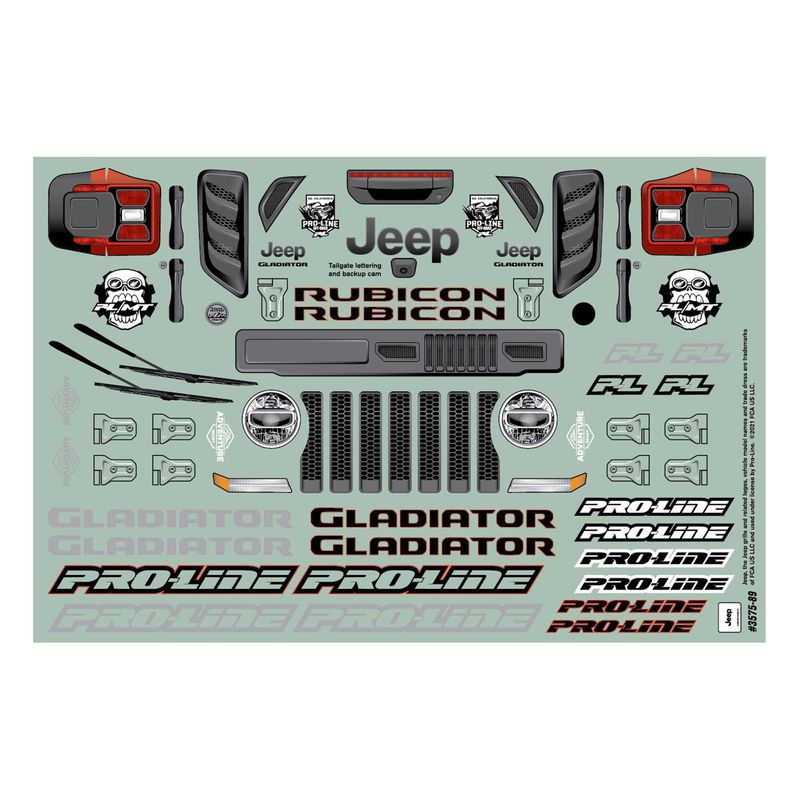 ProLine 1/10 Jeep Gladiator Rubicon Clear Body: Granite