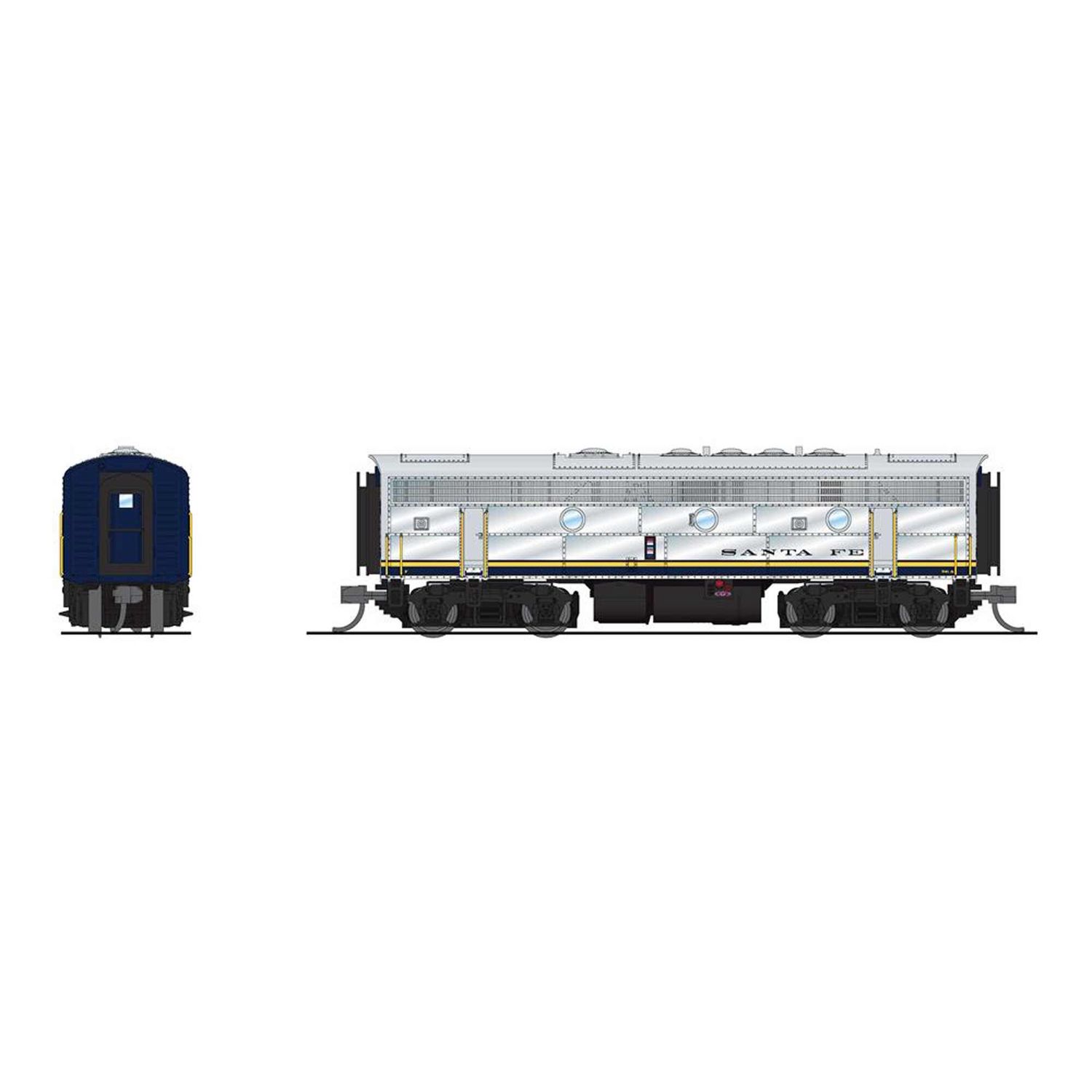 N, EMD F7B, ATSF 351A, Bluebonnet, Paragon4