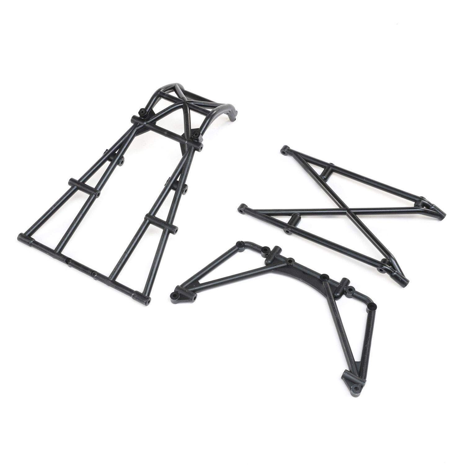 Losi Rear Cage &amp; Hoop Bar, Black: Lmt Mega