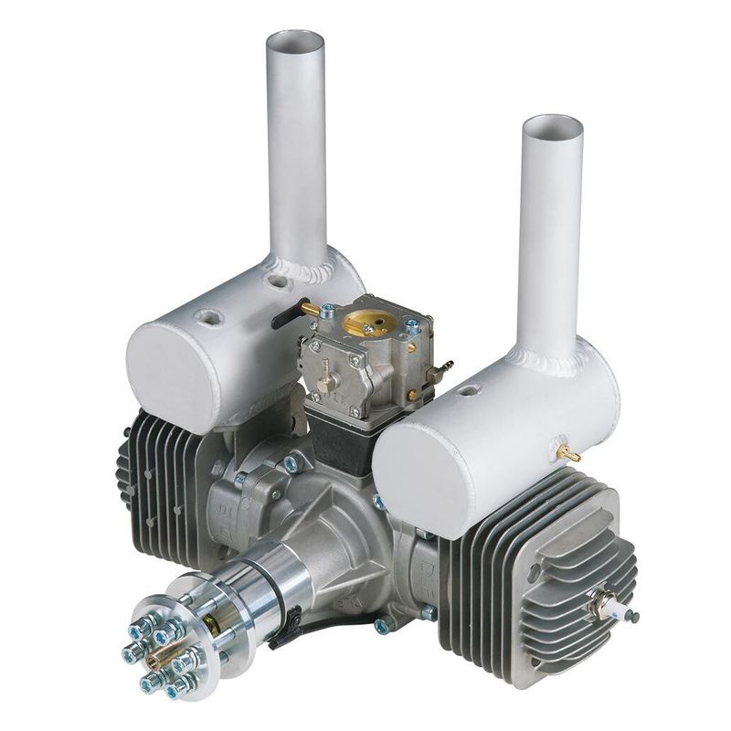 DLE-170cc Twin Gas Engine w/Elec Ig &amp; Muffs