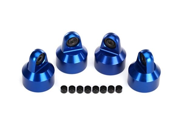 Traxxas Blue Aluminum GTX Shock Caps (4)