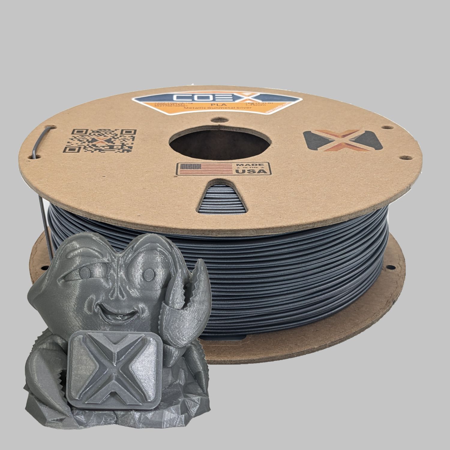 COEX ABS 1.75MM METALLIC SILVER 1 KG SPOOL