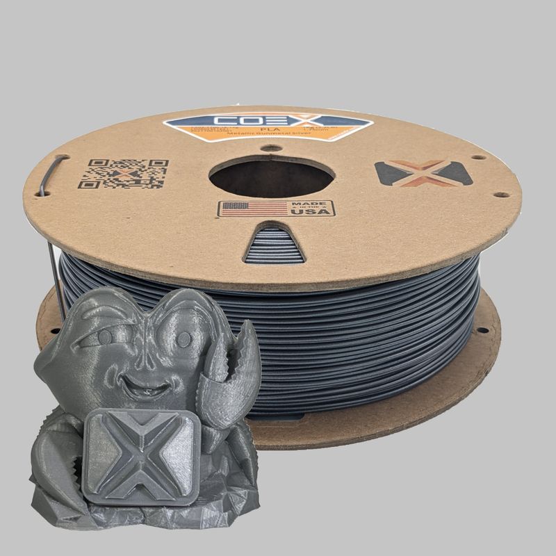 COEX ABS 1.75MM METALLIC SILVER 1 KG SPOOL