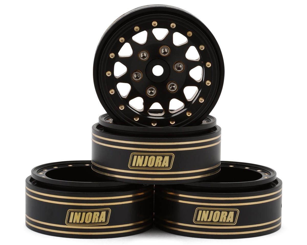 Injora 1.3" D-Slot Brass Micro Rock Crawler Beadlock Wheels