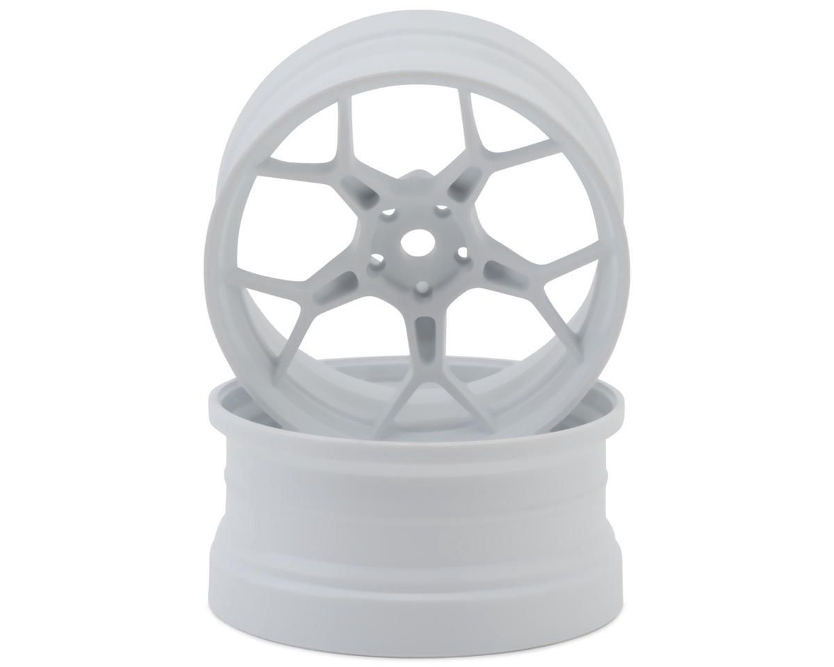 DS Racing Feathery Split Spoke Drift Wheels (White) (2) (Soft) (6mm Offset)