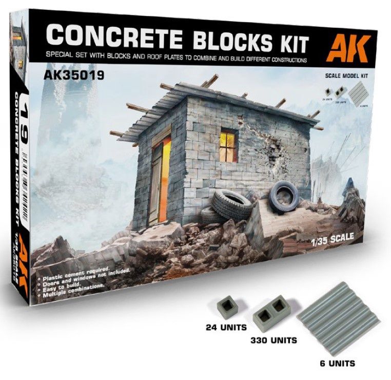 AK Interactive 1/35 Concrete Blocks Kit