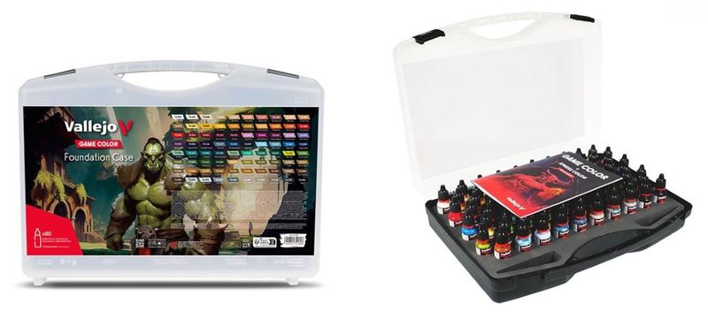 Vallejo 18ml Game Color Foundation Paint Set in Storage Case (80 Colors) 72180
