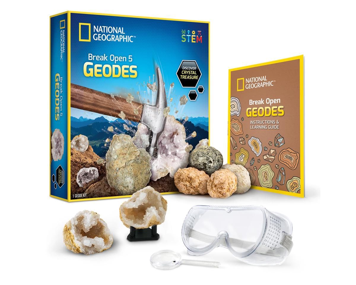 Blue Marble National Geographic Break Open 5 Geodes Science Kit, Variant: DWDRTNGGEO5
