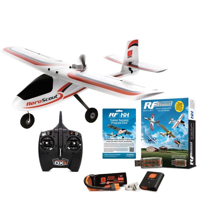HobbyZone AeroScout S 2 1.1m and RealFlight Trainer Success Program Ultimate Combo, Variant: HBZ380001SC