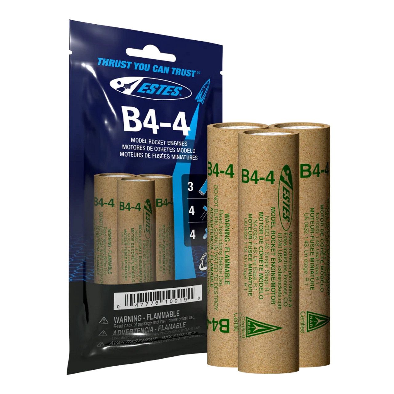 Estes B4-4 Bagged Rocket Engines (3), Variant: EST10019