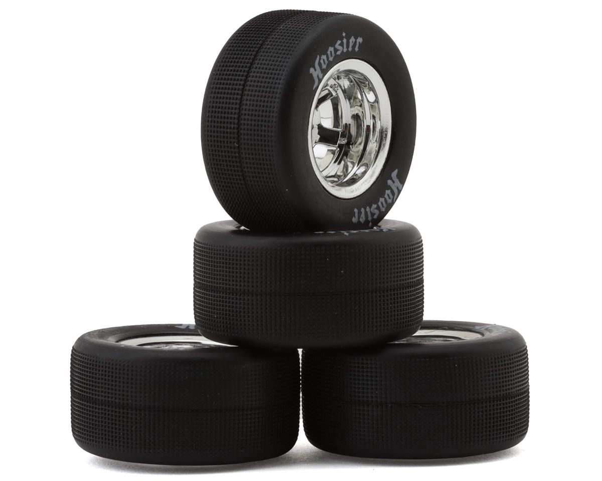 1RC Racing Pre-Mounted 1/18 Asphalt Late Model Hoosier Tires (Chrome) (4) (F/R), Variant: 1RC5563