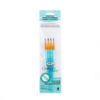 Royal Brush CC 4pc Black Taklon Round Set, Variant: RBMRCC 253