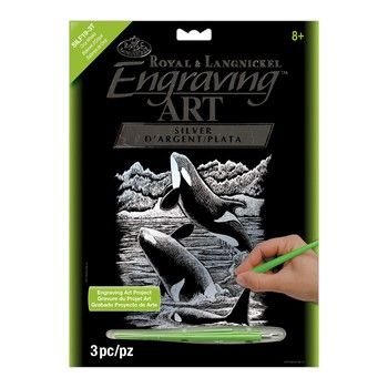 Royal Brush Silver Engraving Orca Whales, Variant: RBMSILF19